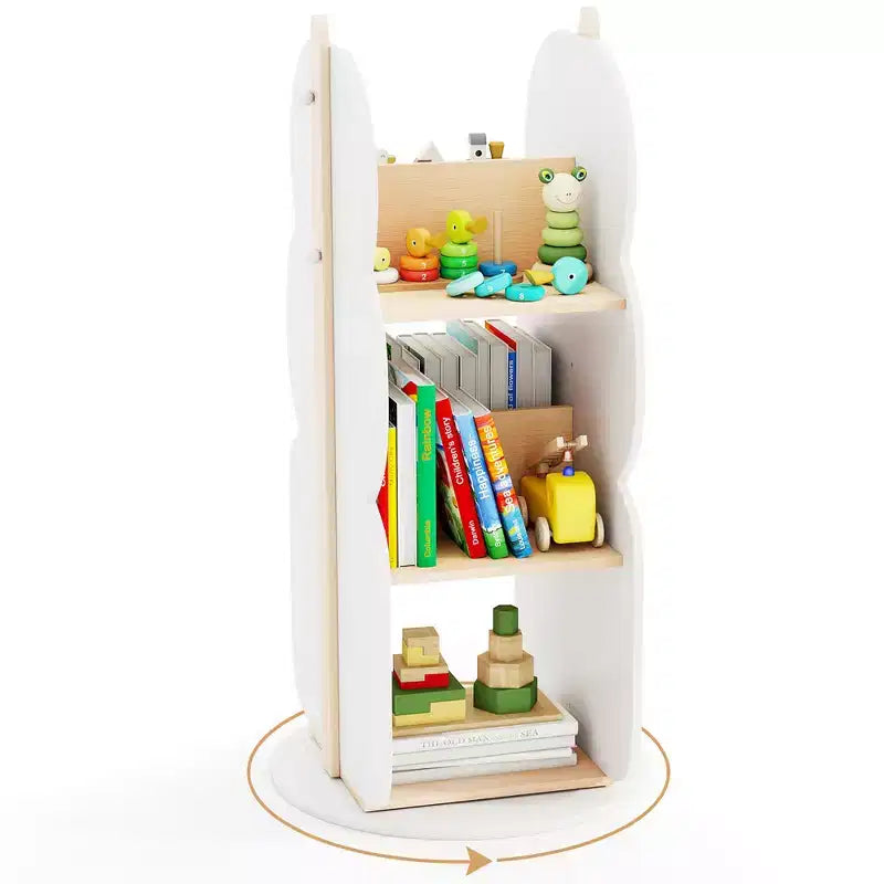 Costway Kid's Rotating Bookshelf w/5 Shelves 360 Rotatable Display Shelf for Kid's Room