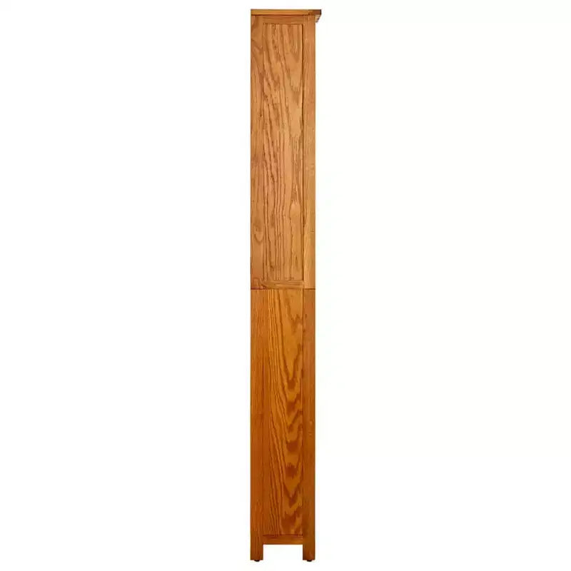 Libreria stretta in rovere naturale, ripiano aperto, montaggio in 1 persona, 4 misure
