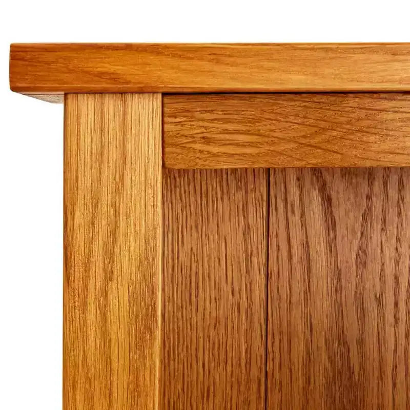 Libreria stretta in rovere naturale, ripiano aperto, montaggio in 1 persona, 4 misure