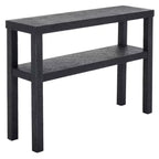 Consolle a 2 ripiani naturale/blu marino/turchese – Stile costiero, 1 pezzo