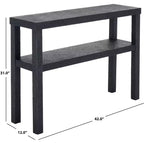 Consolle a 2 ripiani naturale/blu marino/turchese – Stile costiero, 1 pezzo