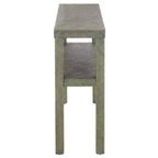 Consolle a 2 ripiani naturale/blu marino/turchese – Stile costiero, 1 pezzo
