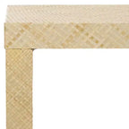Consolle a 2 ripiani naturale/blu marino/turchese – Stile costiero, 1 pezzo