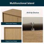 Mobile contenitore in rovere naturale/beige, 2 ante e 3 cassetti, autoportante