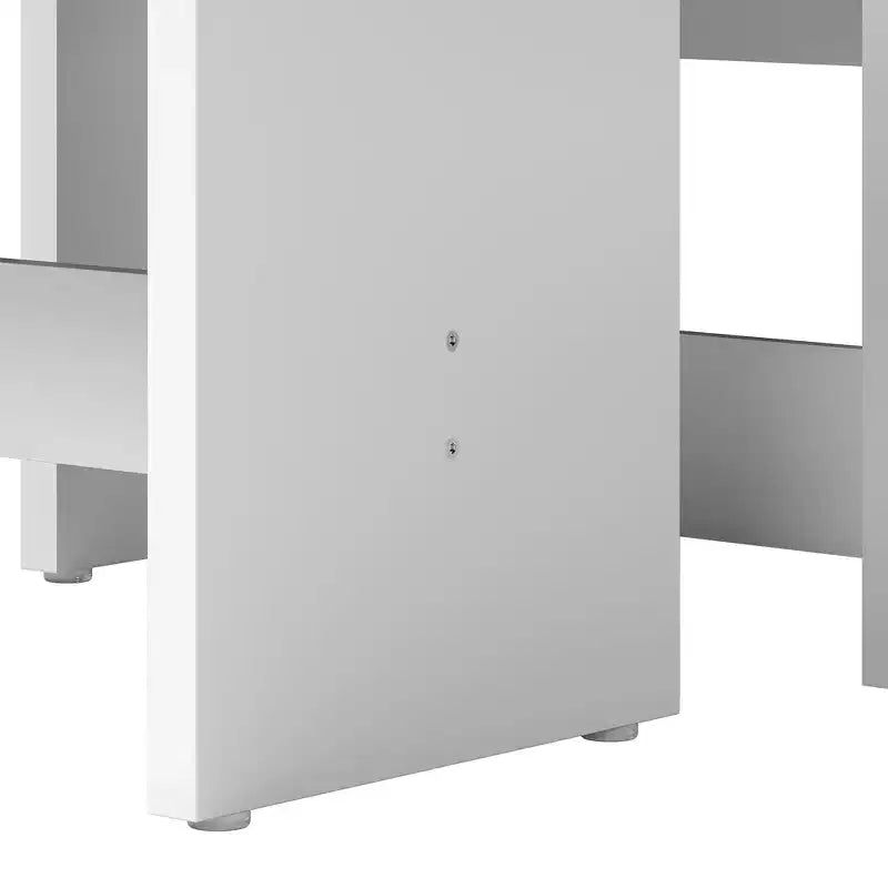 Mobile scarpiera a 8 ripiani con panca, scomparti aperti e per stivali, bianco/marrone rustico