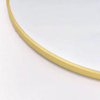 Specchio a figura intera ad arco dorato, con cornice in metallo, singolo