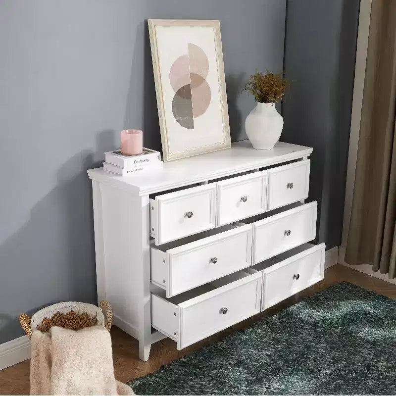 Cassettiera in legno con 7+3 cassetti beige/nera/bianca, montaggio a 1 persona