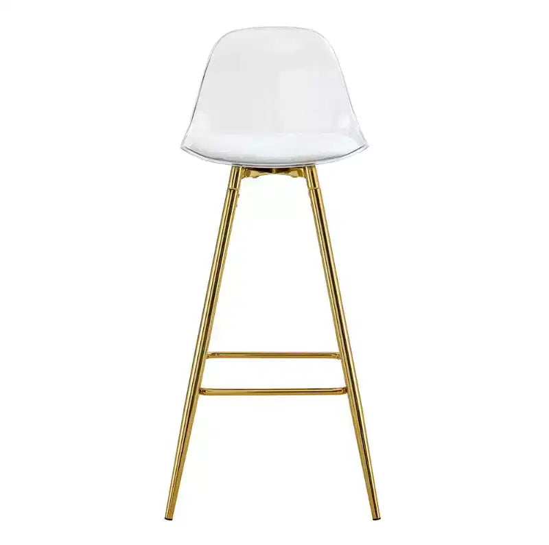 Modern Upholstered Metal-Leg Bar Stool