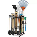 28 in Garden Tool Organizer, 2 Tier Yard Tool Storage Rack,Steel Yard Tool Racks To Store Long Handled Tools,Garage Tool Stand,Tool Holder
