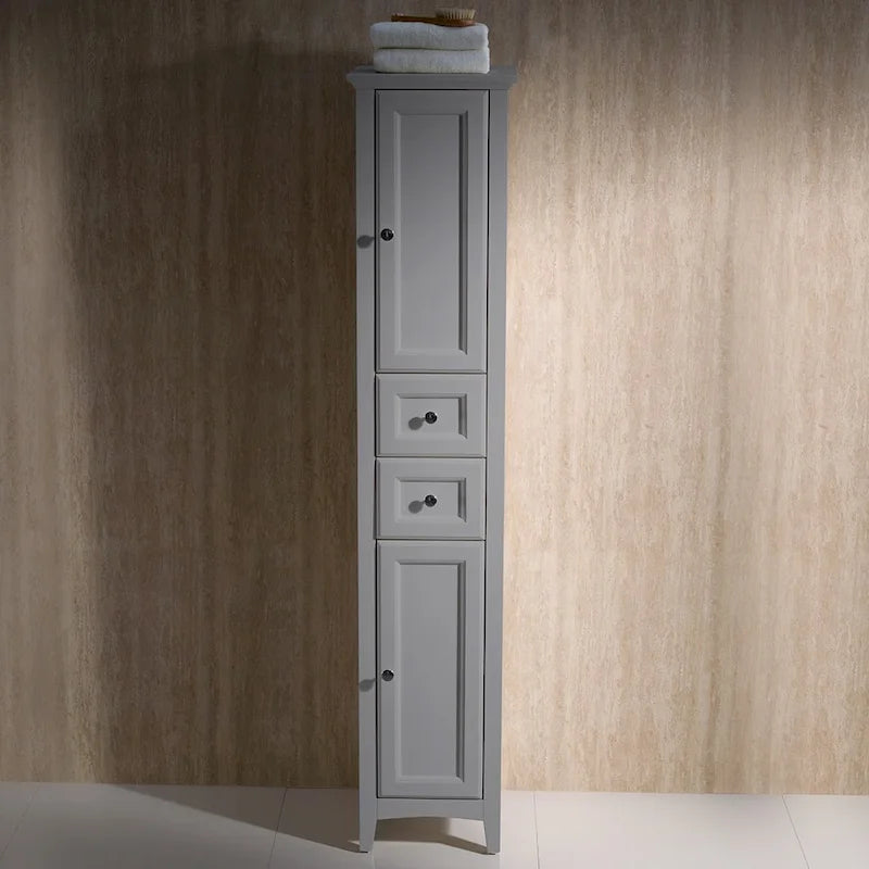 Colonna indipendente da bagno per biancheria in MDF da 68 in
