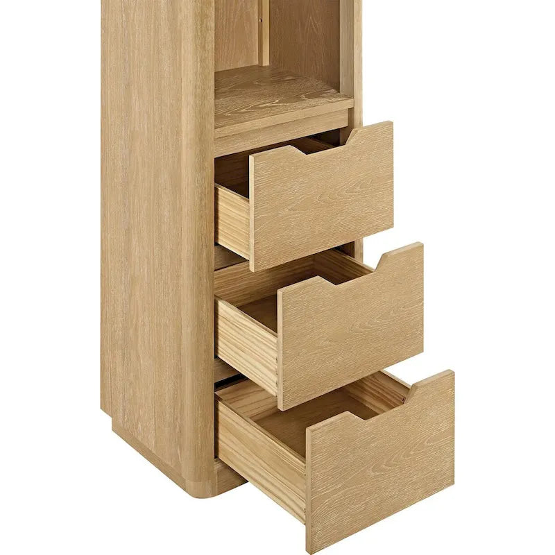Colonna portabiancheria indipendente in legno, alta 72 in
