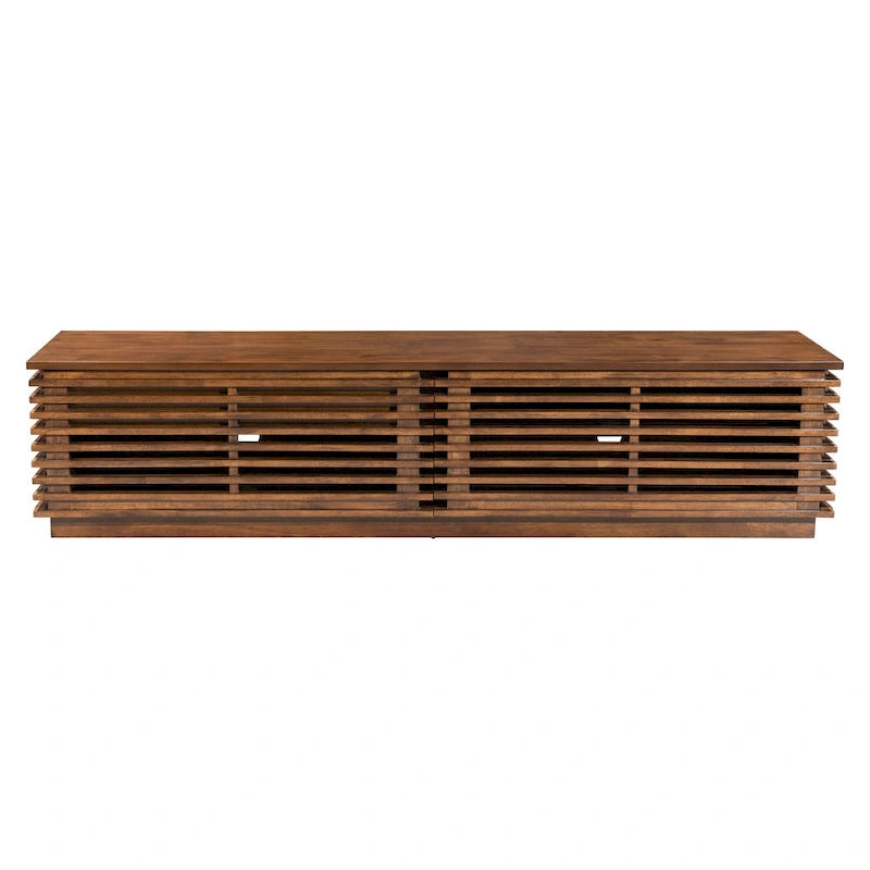Meuble TV large, noyer