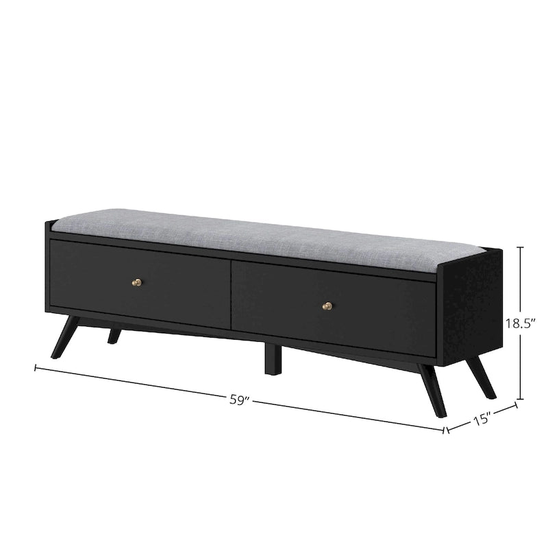 Panca in legno nera