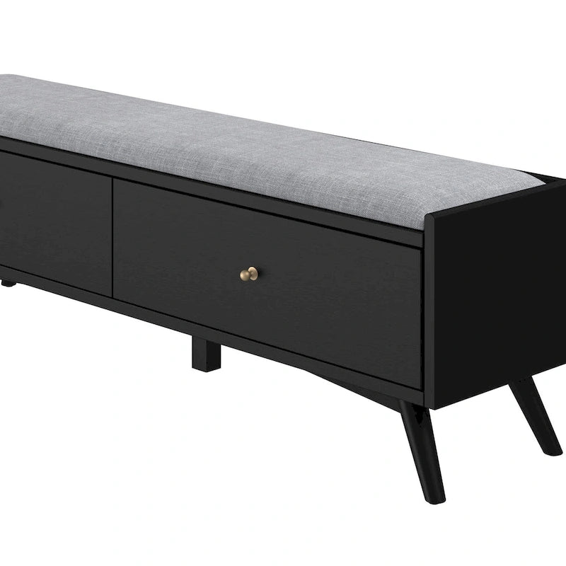 Panca in legno nera
