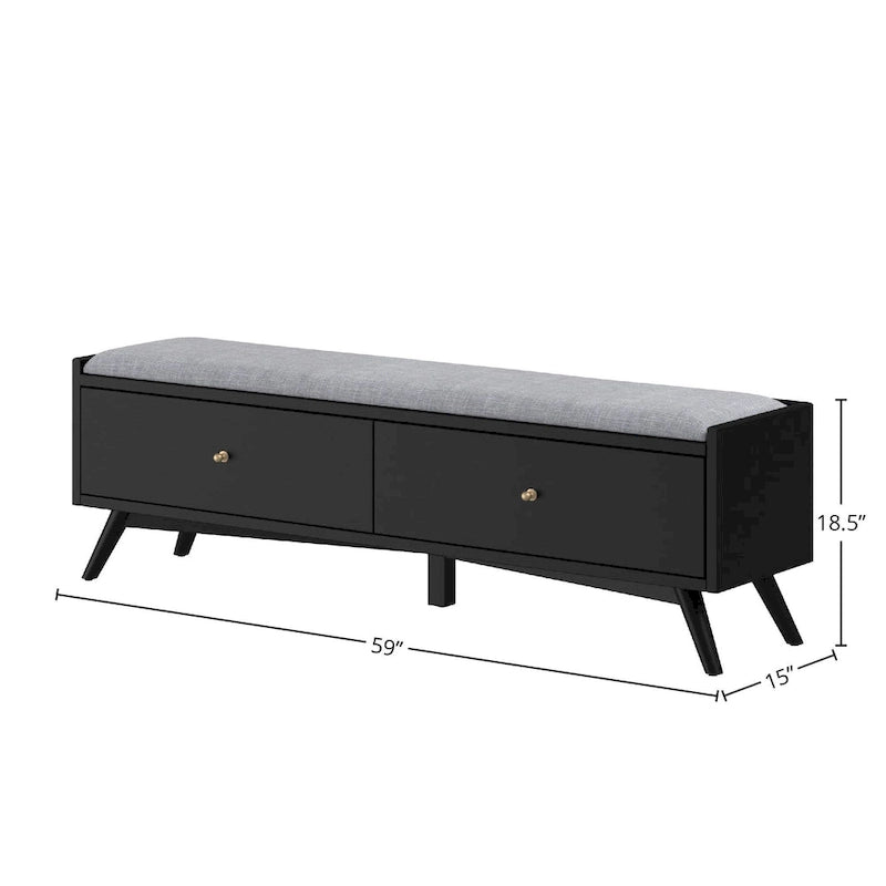 Panca in legno nera
