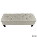 Tufted Upholstered Long Storage Bench Ottoman