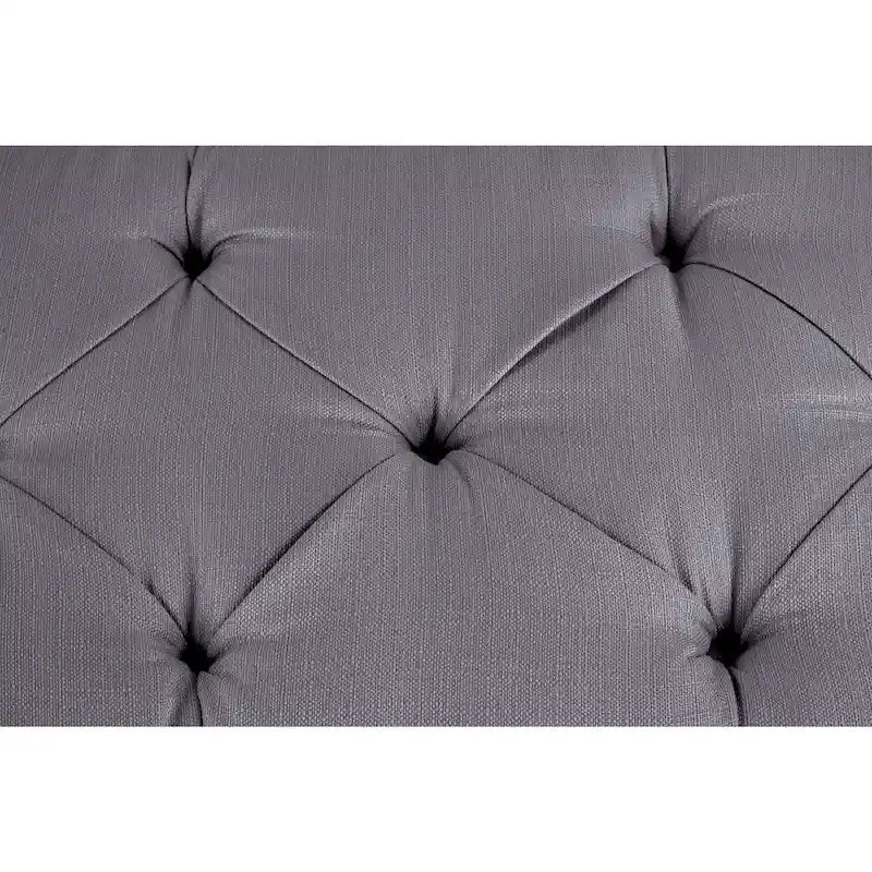 Tufted Upholstered Long Storage Bench Ottoman