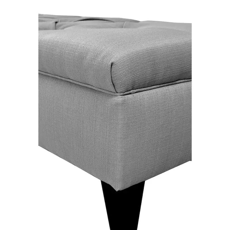 Tufted Upholstered Long Storage Bench Ottoman