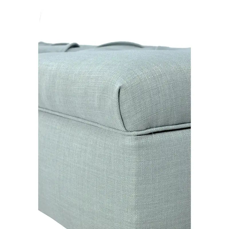Tufted Upholstered Long Storage Bench Ottoman