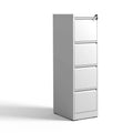 Classeur vertical métallique à 4 tiroirs avec serrure, format A4 Legal/Letter