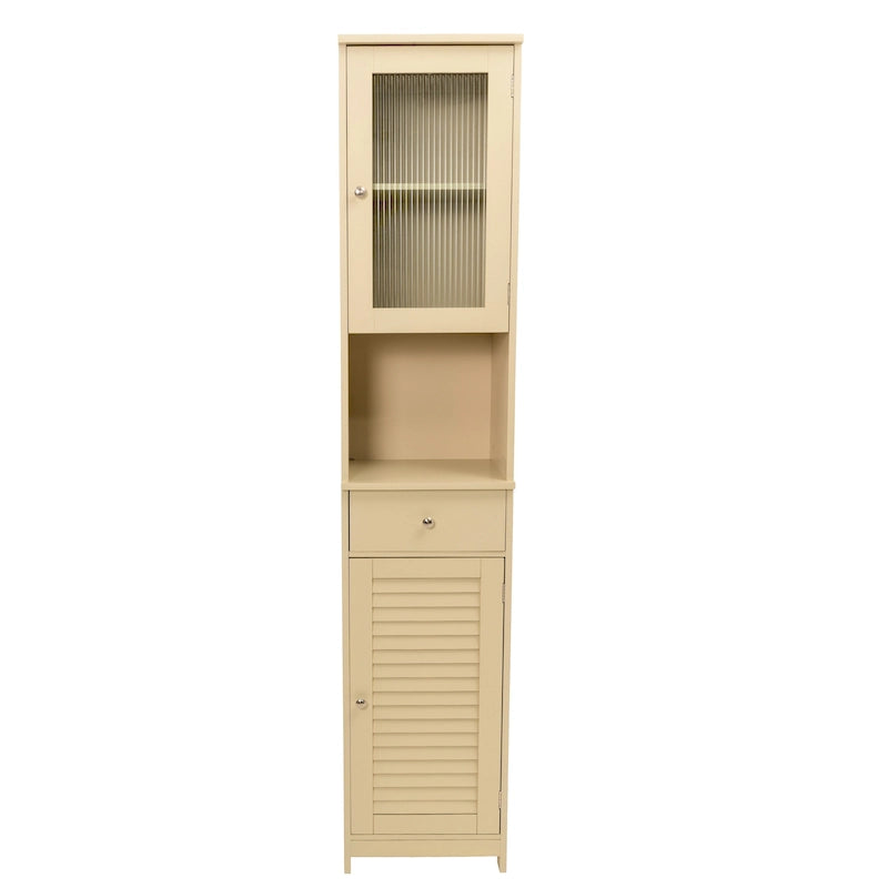 Mobile contenitore da bagno alto 70.9 in con 2 ante e 1 cassetto, colonna contenitore indipendente