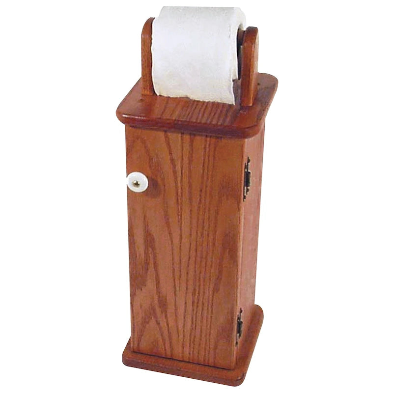 Mobiletto porta carta igienica in rovere
