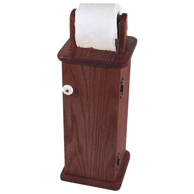 Mobiletto porta carta igienica in rovere