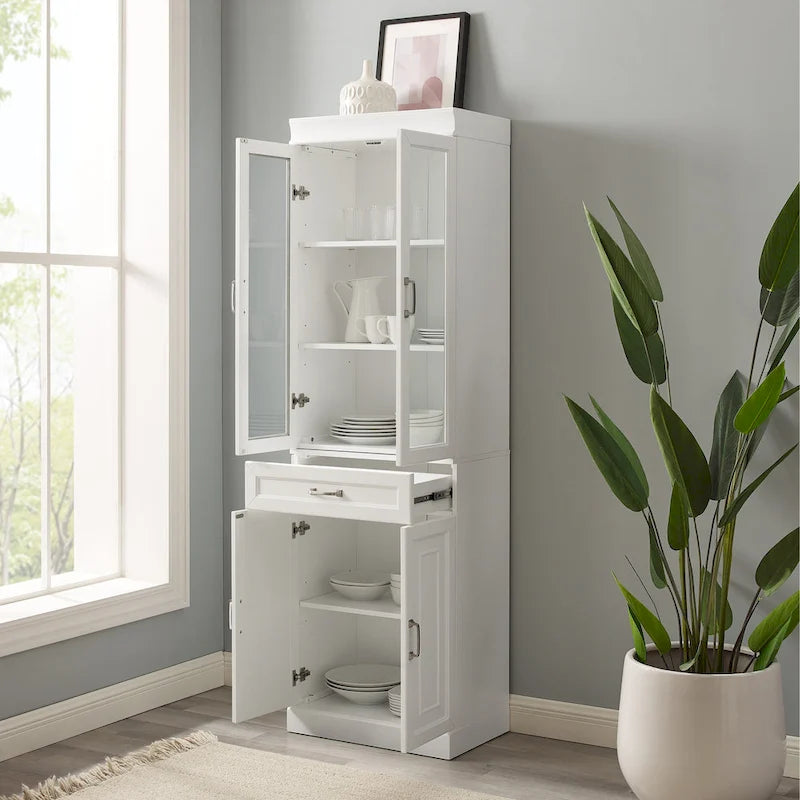 Dispensa con ante in vetro - 14.5 in x 23.75 in x 78 in