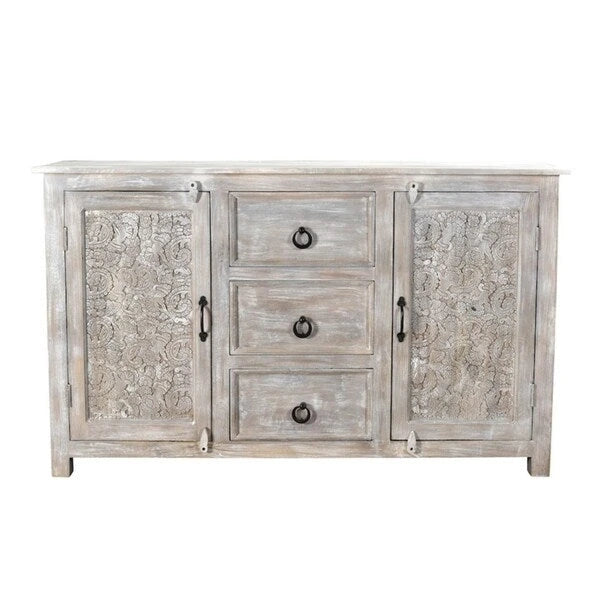 Credenza artigianale a 2 ante con finitura anticata