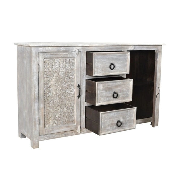 Credenza artigianale a 2 ante con finitura anticata