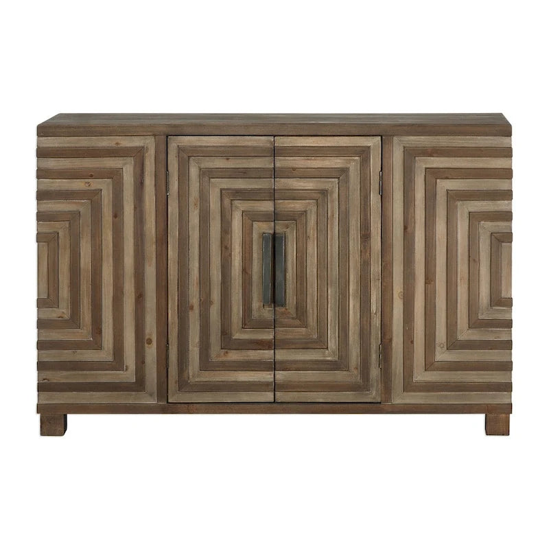 Meuble console géométrique bicolore