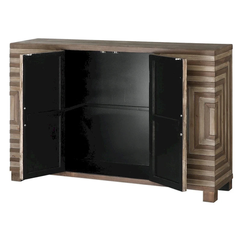 Meuble console géométrique bicolore