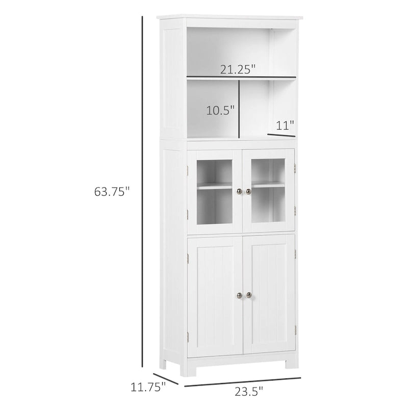 Credenza da 63 in con alzata, dispensa da cucina, mobile contenitore indipendente