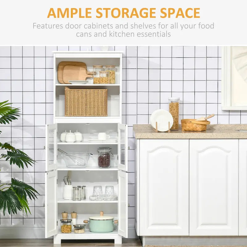 Credenza da 63 in con alzata, dispensa da cucina, mobile contenitore indipendente