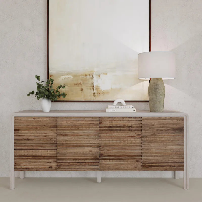 Credenza a 4 ante, 79 in L x 17 in P x 34 in H