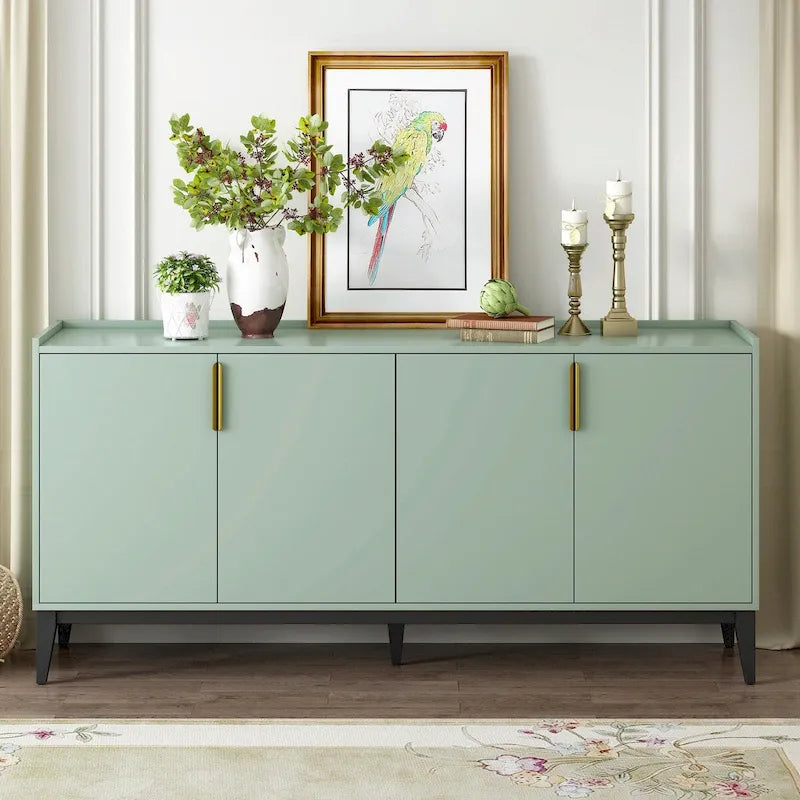 Credenza contenitore in legno con 4 ante