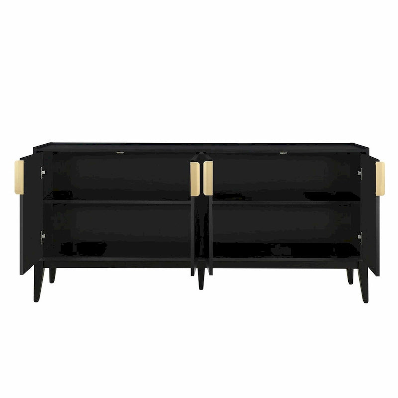 Credenza contenitore in legno con 4 ante