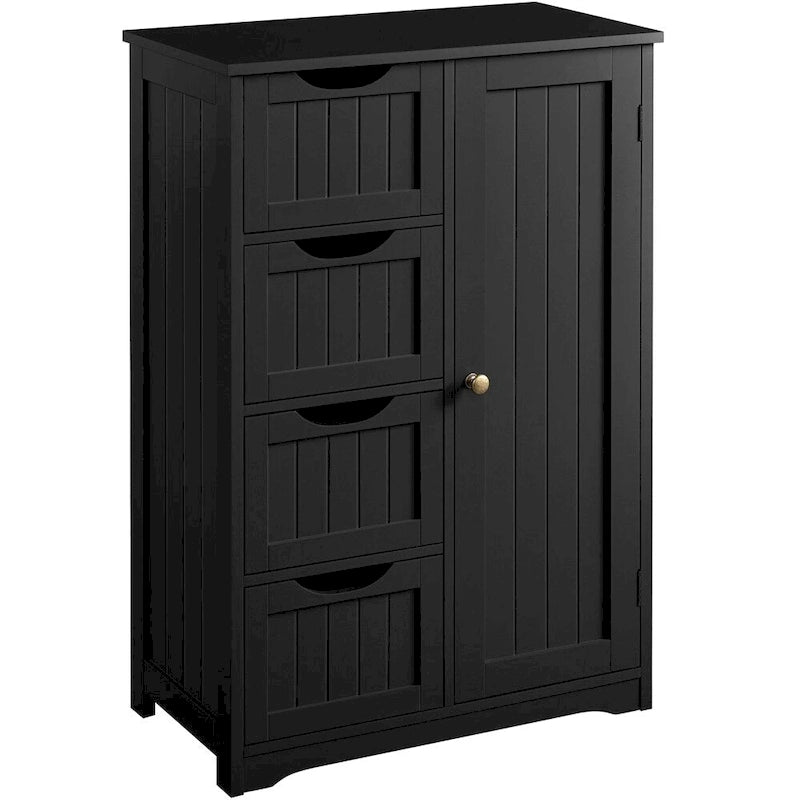 Mobiletto da bagno in legno a 4 livelli per bagno e cucina
