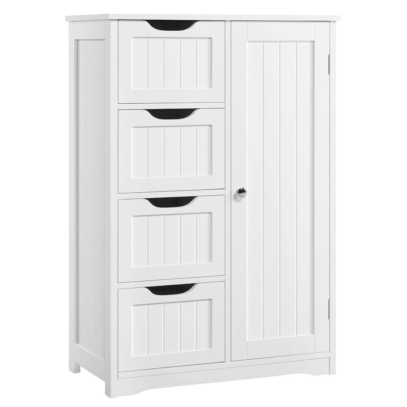 Mobiletto da bagno in legno a 4 livelli per bagno e cucina