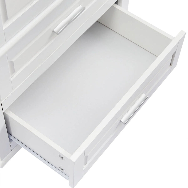 Mobile contenitore alto con due cassetti per bagno o ufficio, 24 in L x 62.5 in H