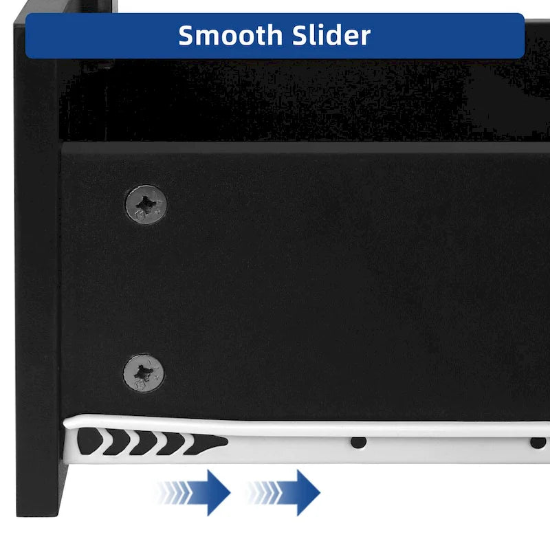 Schedario laterale in legno con 2 cassetti, serratura e ripiani aperti per ufficio domestico