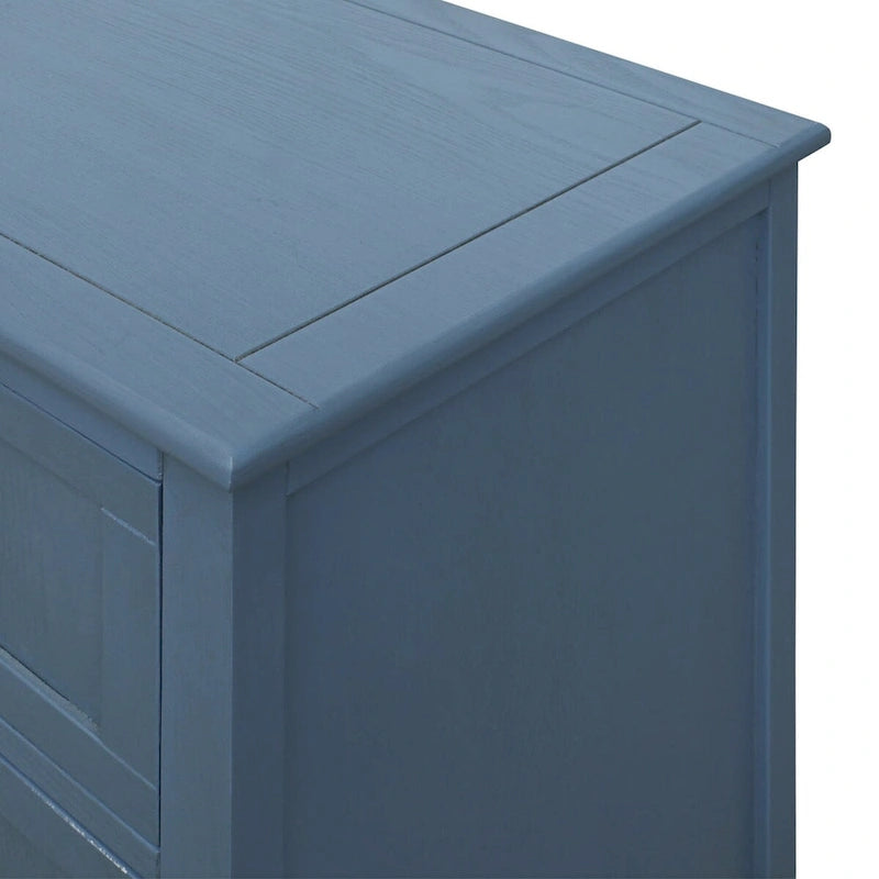 Mobile contenitore blu alto 30.31 in con 3 cassetti e tappetini antiscivolo, 31.50 in x 14.96 in