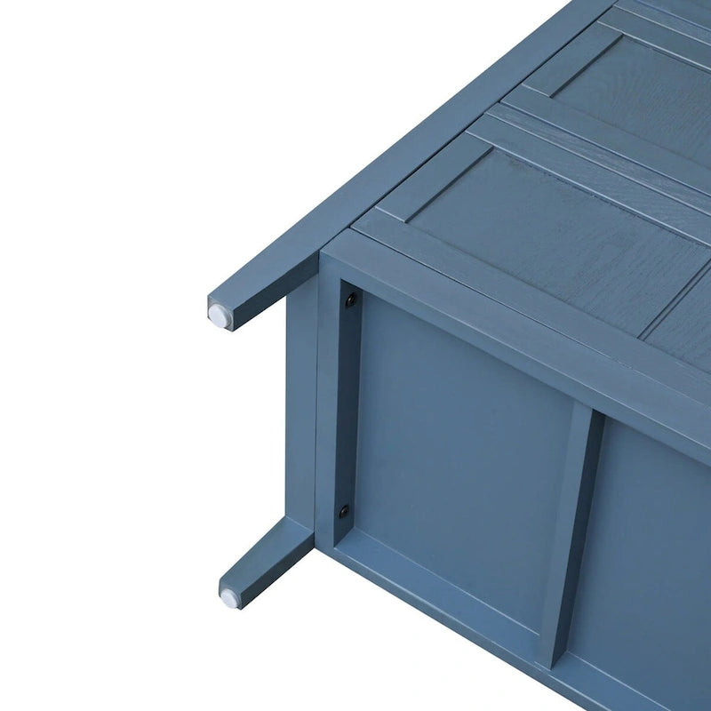 Mobile contenitore blu alto 30.31 in con 3 cassetti e tappetini antiscivolo, 31.50 in x 14.96 in
