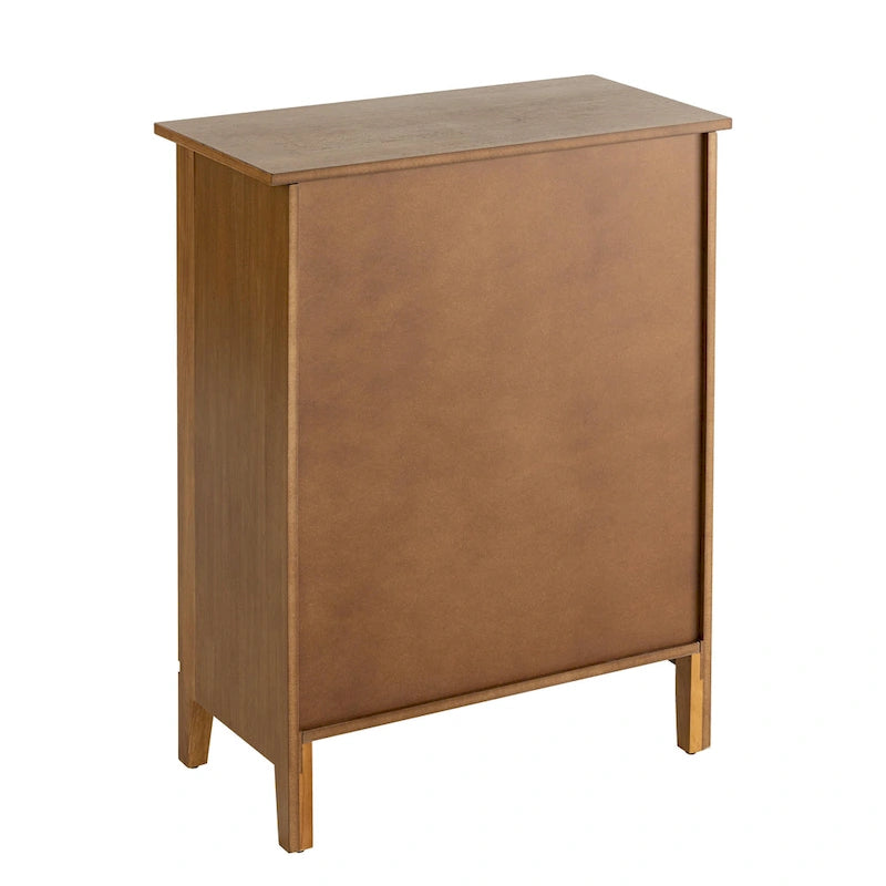 Credenza laterale d'accento in legno stile rustico con contenitore, mobile buffet con 2 ante e 1 cassetto