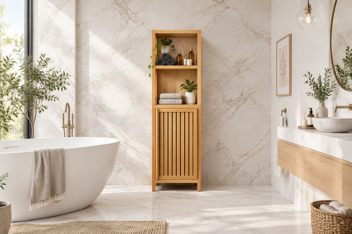 Bamboo Cabinet Hero Banner - Neutral Tone